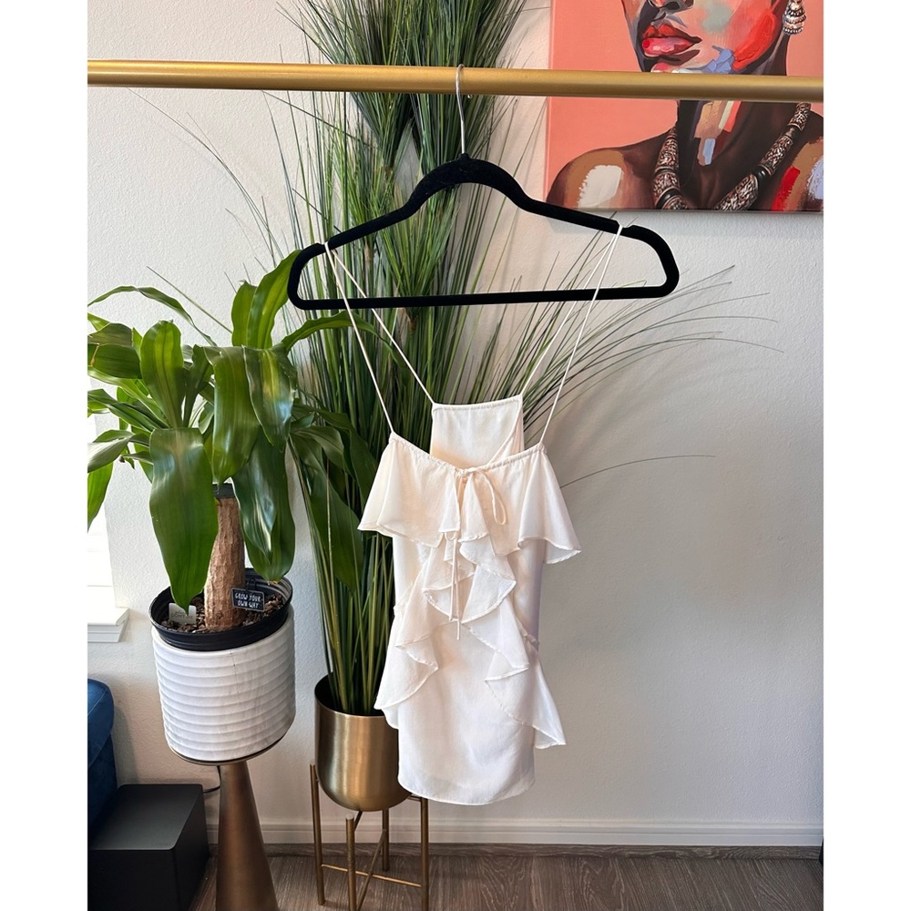 Banana Republic Thin Strap Silk Blouse in Ivory - Size XS
